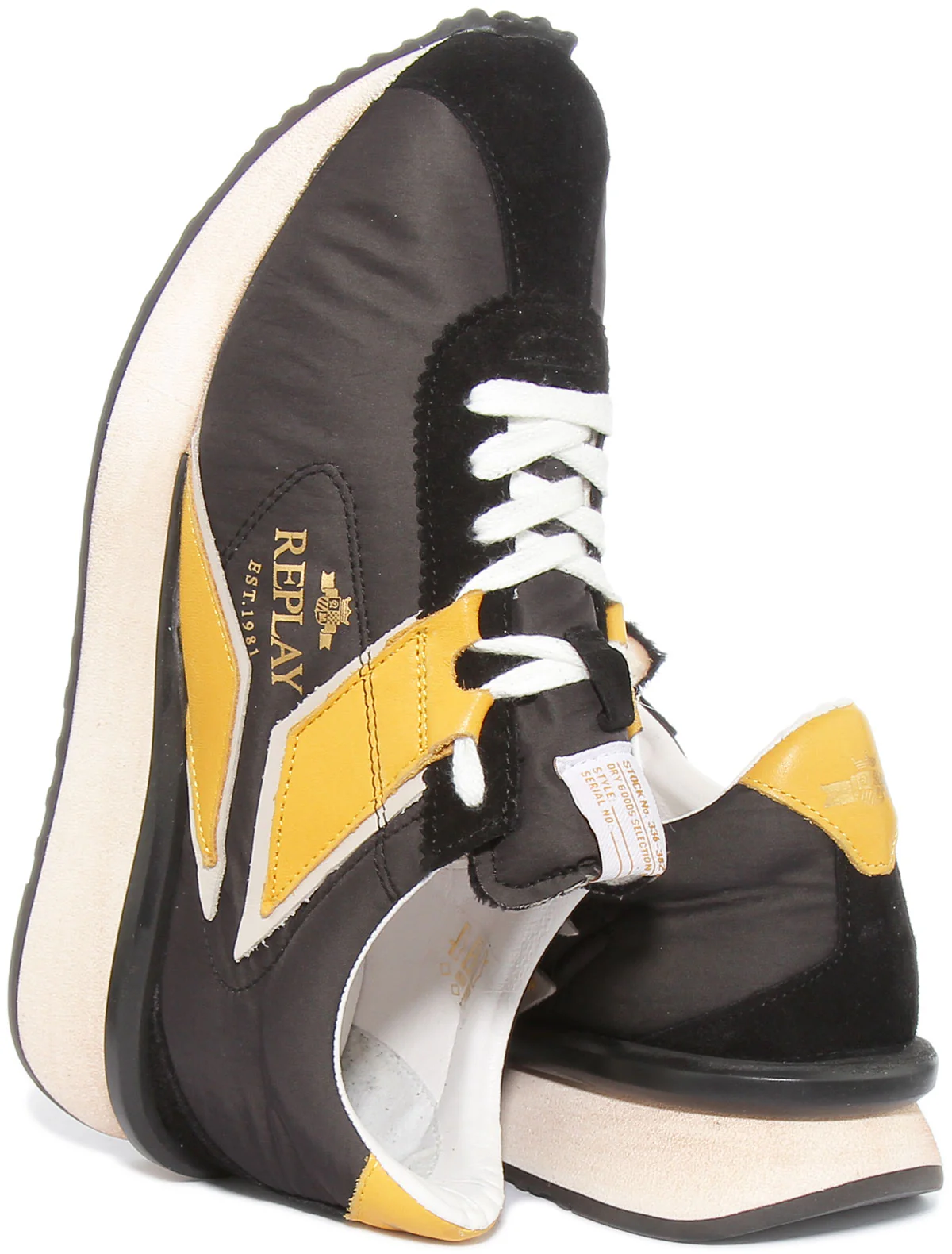Replay Casey Nylon In Black Yellow For Men - Image 4