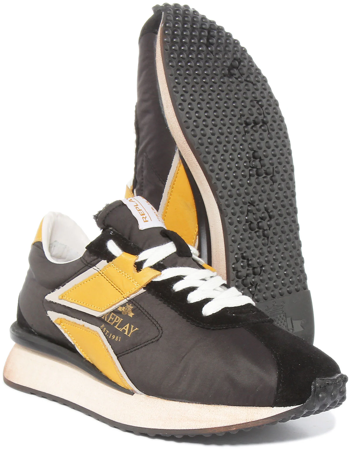 Replay Casey Nylon In Black Yellow For Men - Image 5